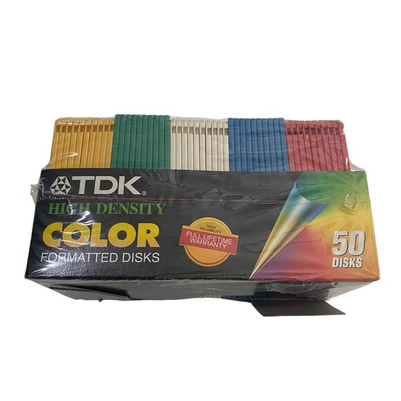 TDK 50 High Density Color Formatted Disks NIP - Picture 1 of 7
